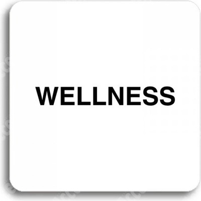 ACCEPT Piktogram wellness - bílá tabulka - černý tisk bez rámečku