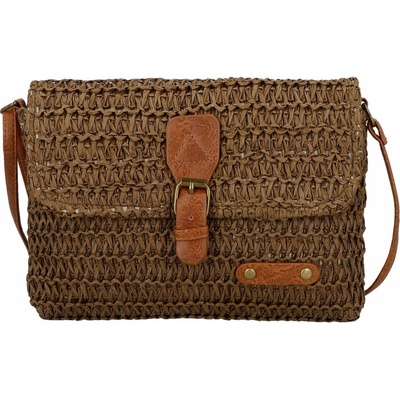 Dámská pletená crossbody kabelka Olive Boho hnědá