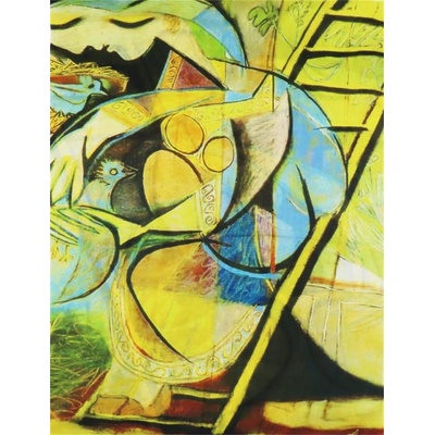 Bavlissimo šála bavlněná Picasso Farmer's wife on a stepladder