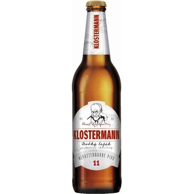 Strakonice 11 Klostermann SVĚTLÝ ležák za studena chmelený 4,7% 0,5 l (sklo)