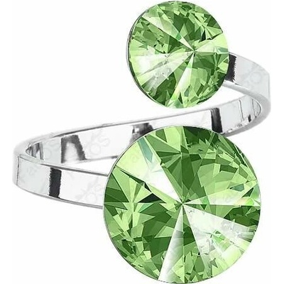 Swarovski Elements Rivoli vlepený krystal Prsten zelený 35050.1 Peridot