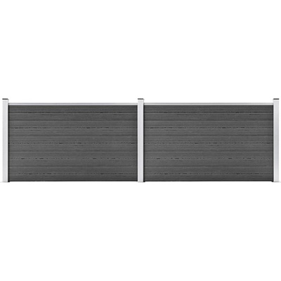 OMAXI Zahradní plot WPC 353 x 105 cm černý 366950