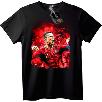 NOONEBRAND Тениска Cristiano Ronaldo 7 Спорт - M, White