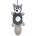 Freedog Dog Toy - Плюшена миеща мечка със звук - тъмно сива, 45 см