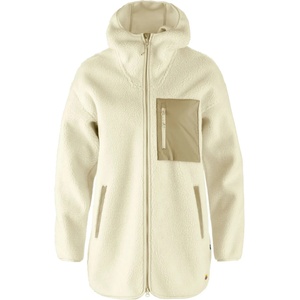 Fjällräven Дамско поларено яке Fjällräven Women's Vardag Pile Fleece Long Fleece jacket - Chalk White (105-7043-0213)
