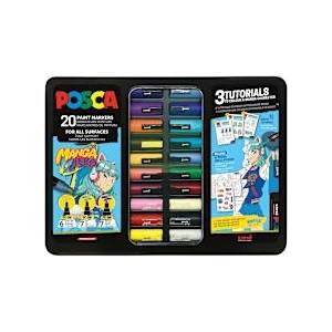 uni Маркер Posca Manga Heros Set 20 части