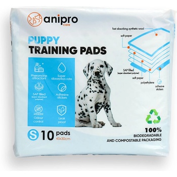 Anipro Puppy Pads Small - Хигиенни памперси/ подложки с пет слоя за бързо попиване, 45/ 30 см. - 100 броя