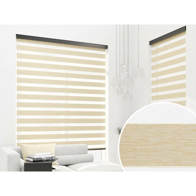 Zebra-shop Den a noc Maxi Premium Krémový melír BH 13 200 x 155 stříbrná vpravo