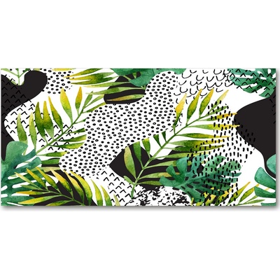 Fotoobraz na skle tropické lístia 100x50 cm