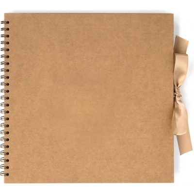 Galeria Papieru Album kroužkové se stuhou, kraft 30,5x30,5cm, 35 listů