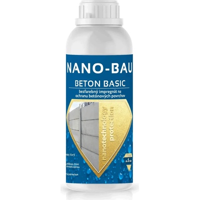 NANO BAU Nano-Bau BETON PRO- bezfarebná hydrofóbna impregnácia betónových výrobkov Objem: 5L