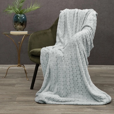EUROFIRANY flanel deka ZOE1 150X200 STRIEBORNÁ