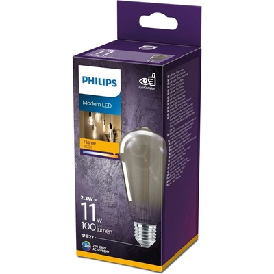 Philips E27 LED žárovka , 2,3W, 100lm, 1800K, teplá bílá