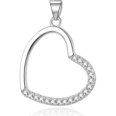 Beneto Romantický stříbrný přívěsek Srdce AGH264