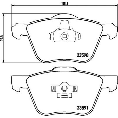 Sada brzdových platničiek, vždy 4 kusy v sade BREMBO P 86 022 (P86022)