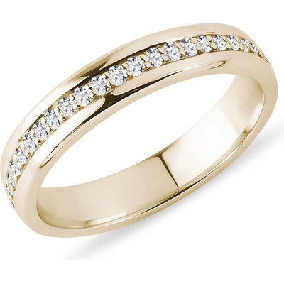 Klenota Svadobná obrúčka Eternity zo žltého 14kt zlata s briliantmi k0824013