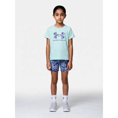 Under Armour dívčí set UA PRINTED BIKE SHORT SET zelená