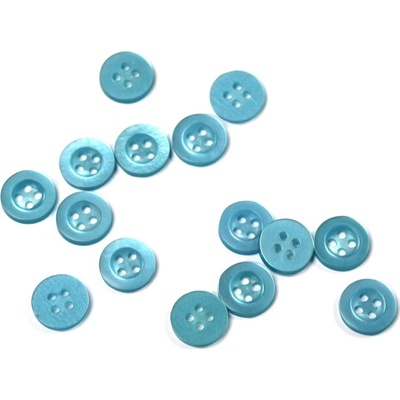 Knoflík košilový 18" 11mm bal. 15ks lesklý - více barev knoflík barva: 47 světle modrá lesklá