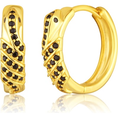 JVD Pozlátené strieborné náušnice so zirkónmi SVLE0923SK6GB00