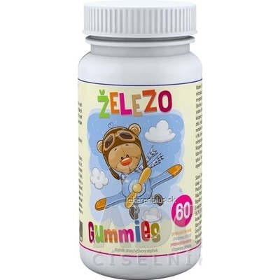 ŽELEZO Gummies - Clinical pektínové bonbóny s hroznovou príchuťou 60 ks