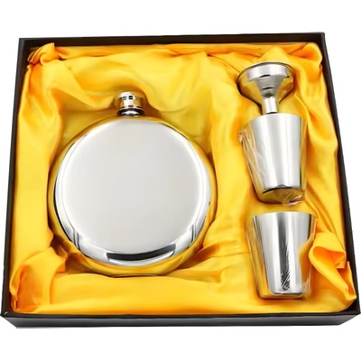 Guľatá ploskačka set Hip Flask 150ml