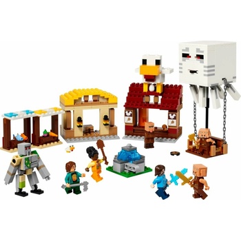LEGO® Minecraft 21273 Balón v podobe Ghasta a útok na dedinu