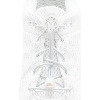 Lock Laces gumové solid bílé