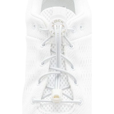 Lock Laces gumové solid bílé
