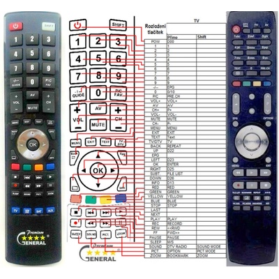 GENERAL DMTECH RL06-AR002C, RL06-AR002D - съвместимо дистанционно управление на марката General (RL06-AR002C, RL06-AR002D)