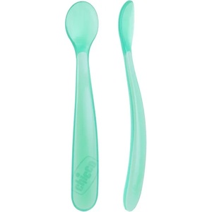 Chicco Меки силиконови лъжички - 2 бр. , 6+м. Сини (N0416) - baby