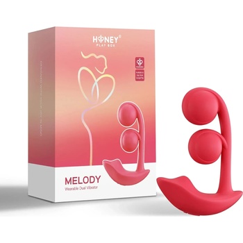 Вибратор за носене, смарт контрол и тройна мощност - Melody Dual Orb (WE-22-984WR)