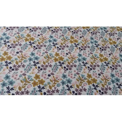Bavlněná látka KVĚTY MILA šíře 150 cm