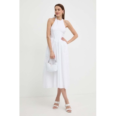 Bardot Памучна рокля Bardot KYLEN в бяло дълга разкроена 59251DB (59251DB.ORCHID.WHT)