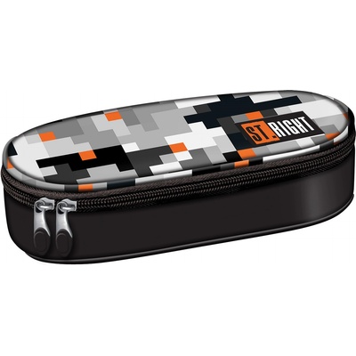 ST.RIGHT Овален ученически несесер St. Right Pixels - С 1 цип (PC01)