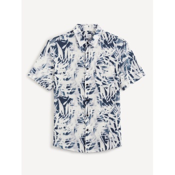 Celio Синя и бяла мъжка риза с батик Celio Vatye Celio | Byal | МЪЖЕ | S