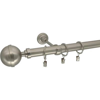 KovovégarnýžeCZ Kallisto elegance 25 mm Jednořadá Bez kroužků matný nikl 180 cm