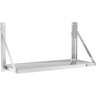 ROYAL Catering Nástěnná police - skládací - 80 x 30 cm - 40 kg - ušlechtilá ocel