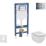 Geberit Duofix - Комплект от предстена инсталация, тоалетна чиния и седалка Ideal Standard Tesi, бутони Sigma01, Aquablade, SoftClose, лъскав хром SANI11CD3134 (SANI11CD3134)
