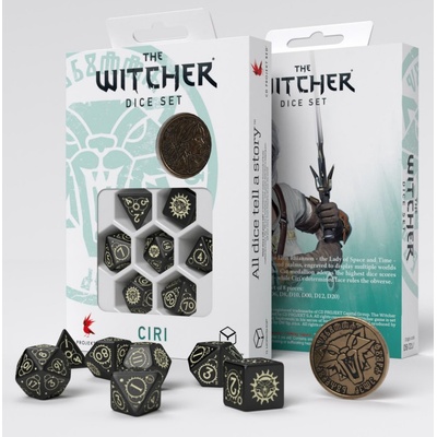 Sada kostek Zaklínač Ciri, farba černo-zlatá