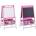 Ginger Home Статив за рисуване 3 в 1 Ginger Home - Super Girl, черна/бяла дъска и хартиена ролка (TF6004)