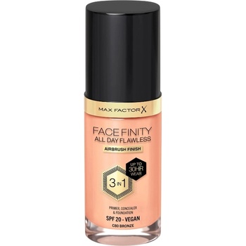 MAX Factor FaceFinity Фон дьо тен 3 в 1 All Day Flawless, SPF20, C80 Bronze, 30 ml