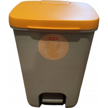 CURVER ESSENTIALS 20 l Odpadkový koš šedý/žlutý 00759-N04