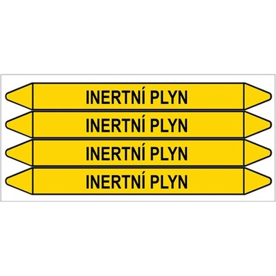 Značení potrubí, inertní plyn,4 ks, 250 × 26 mm PZ 007570