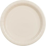 Party Deco Хартиени Чинии в Бежов Цвят - 23 см (tpp102-013)