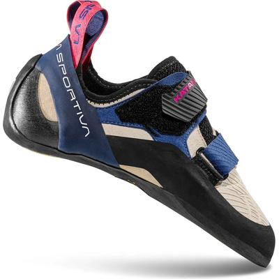 La Sportiva Дамски обувки с велкро La Sportiva Women's Katana Climbing shoes - White / Storm Blue - размер 37, 5 (EU) (301-0853-0118)
