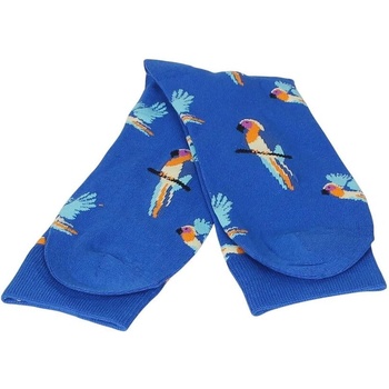 Мъжки сини чорапи с папагали