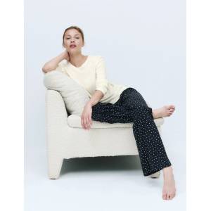 Marks & Spencer Пижамна сет от чист памук с печат Marks & Spencer кремава Marks & Spencer | Bezhov | ЖЕНИ | S