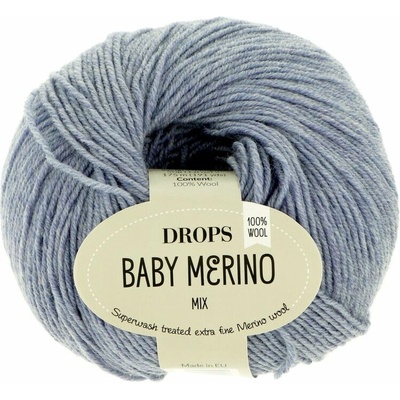 Drops Baby Merino MIX 37 jeans modrá