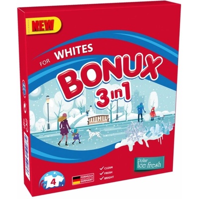Dalli Group Прах за пране Bonux 300 г 4 бр. за бяло пране Polar Ice Fresh