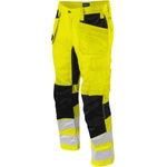 ProJob HI-VIS 6570 WAISTPANT STRETCH / Мъжки еластични светлоотразителни панталони - HV жълто/черно 60 (64570M983o5)